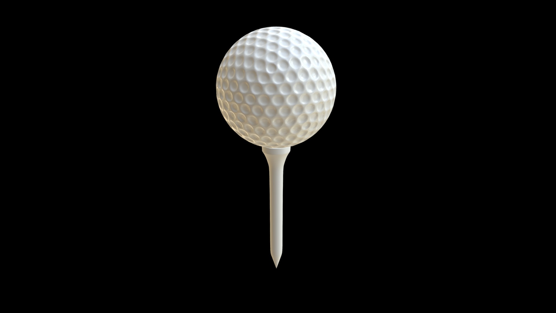 3D model Golf ball and Tee set - This is a 3D model of the Golf ball and Tee set. The 3D model is about a white and black mushroom.