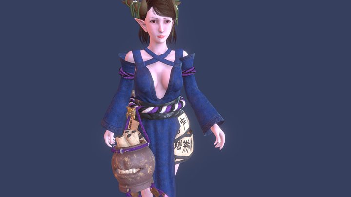 ReinalaAeriu WalkCycle 3D Model