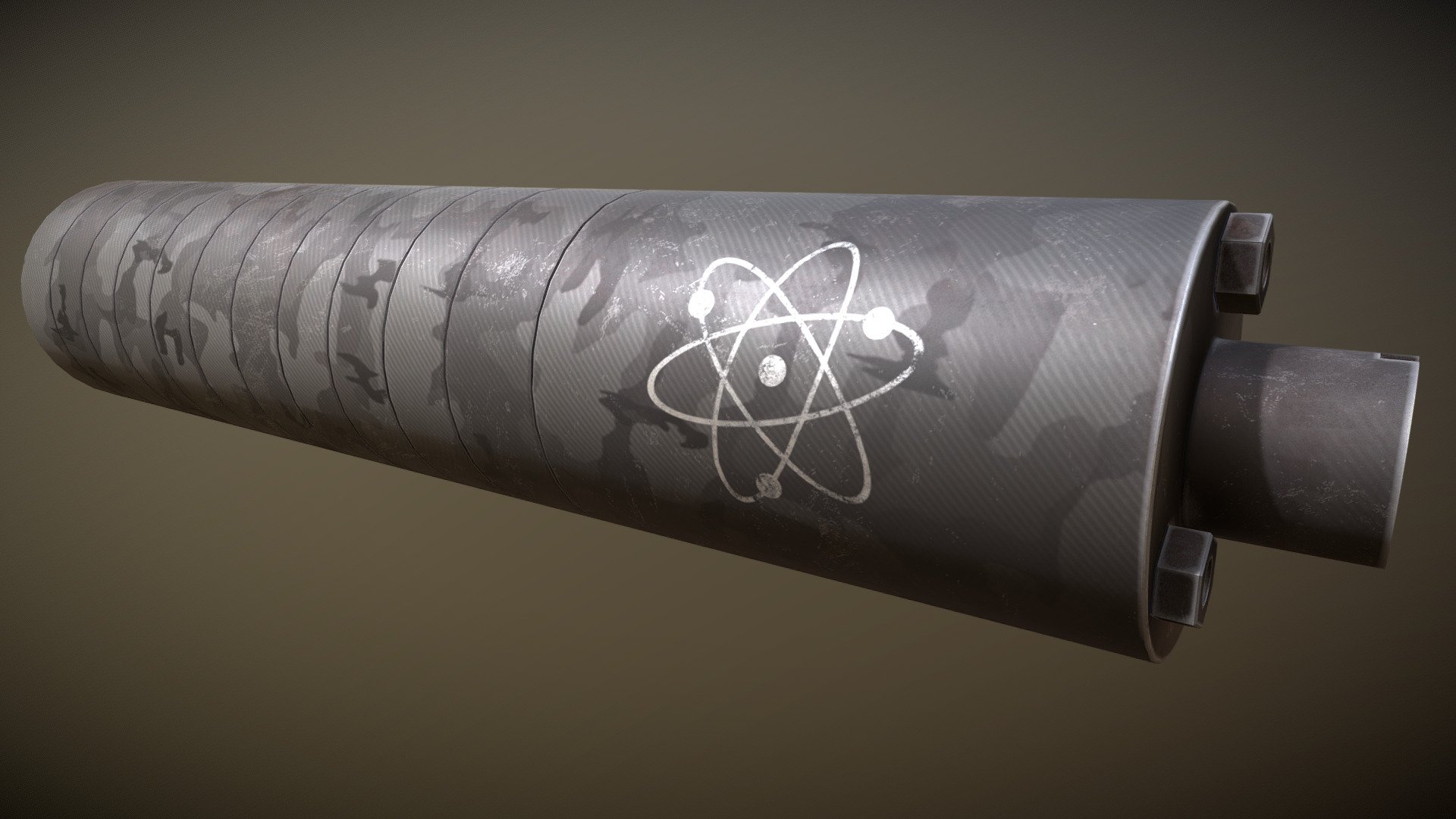 Sound moderator with strange coloring - Download Free 3D model by