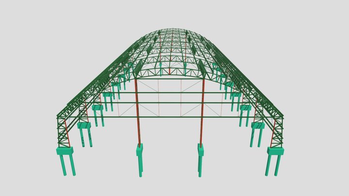 COBERTURA QUADRA CMEI DARCI RIBEIRO - PEABIRU 3D Model