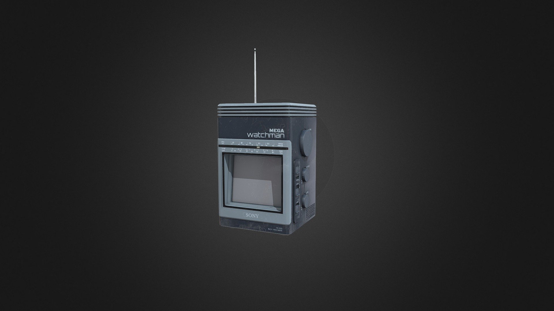 Retro Sony Mega WatchMan 3D model by MKN123 [111e9be] Sketchfab