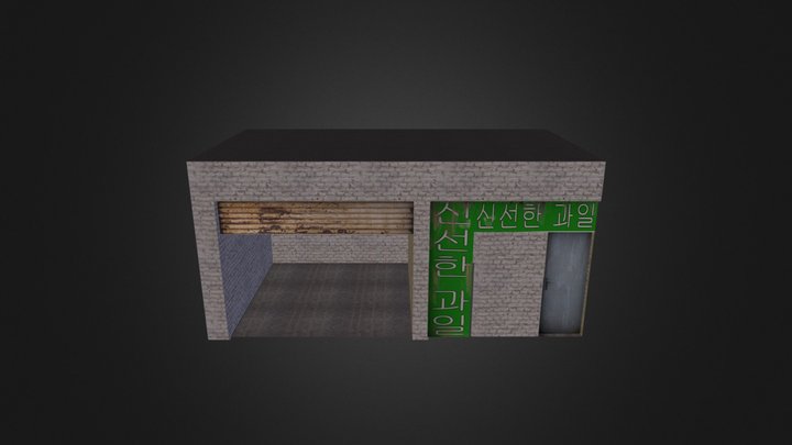 Empty Fruit Store 3D Model