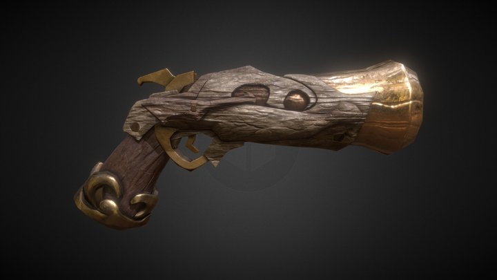 Ruined King Gun 3D Model