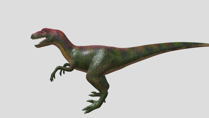 Compsognathus Dinosaur Run Pose 3D Model 3D Model $139 - .3ds .c4d .fbx .ma  .obj .max - Free3D