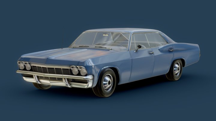 60's Muscle Car 3D Model