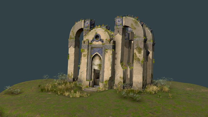 Walking Temple 3D Model