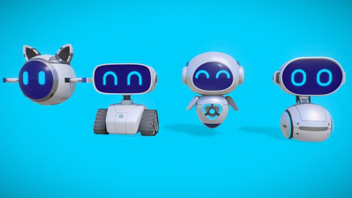 Set of Robots 🤖 3D Model