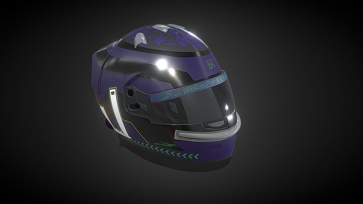 F1 Helmet ZhouGuanyu 24 3D Model