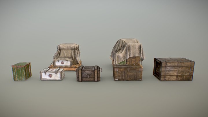 Supply Boxes 3D Model