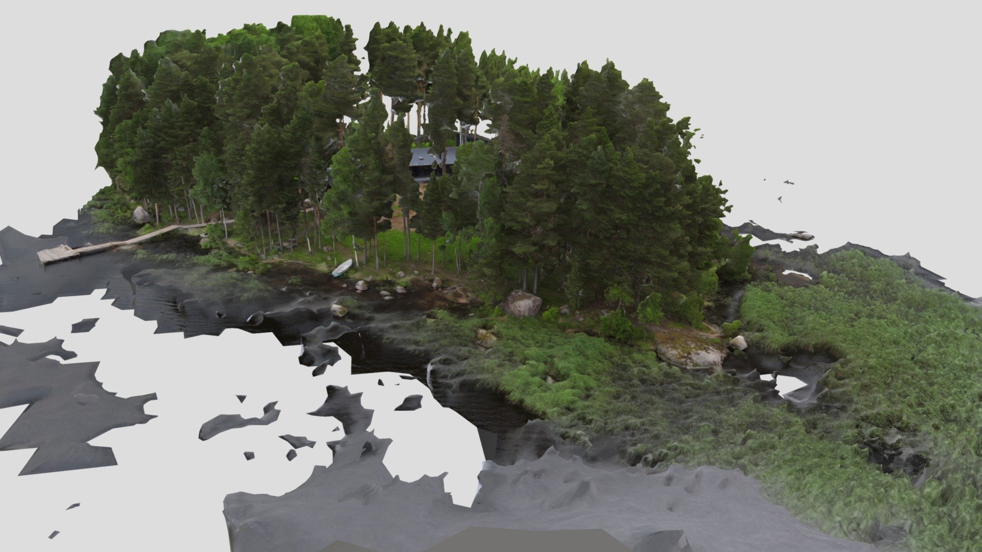 Summer Cabin From Above