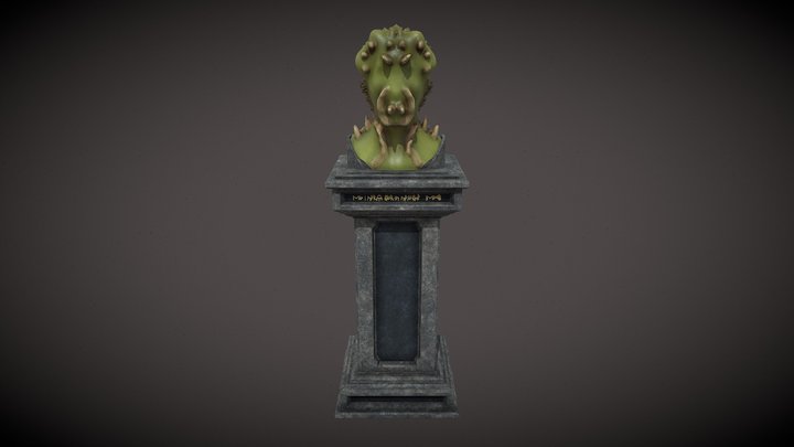 Third Creature On Plinth 3D Model