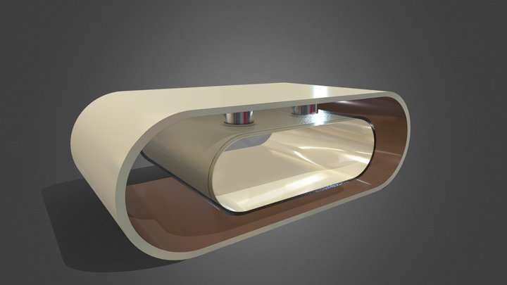 Living Room Table Glossy 3D Model