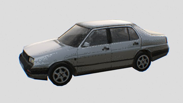 VW Jetta low poly 3D Model