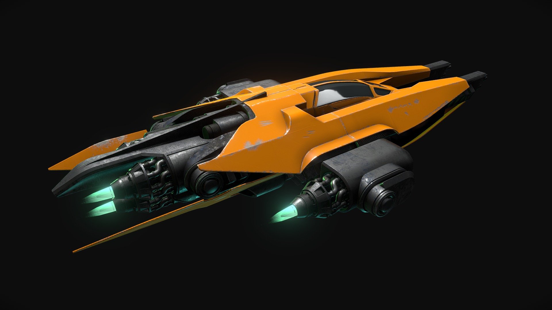 Spaceship 3d Model By Kyan0s Kyan0s 112f726 Sketchfab
