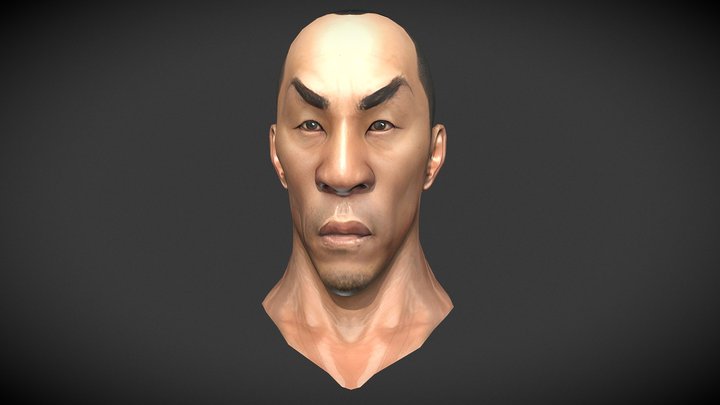 Yakuza Head 3D Model