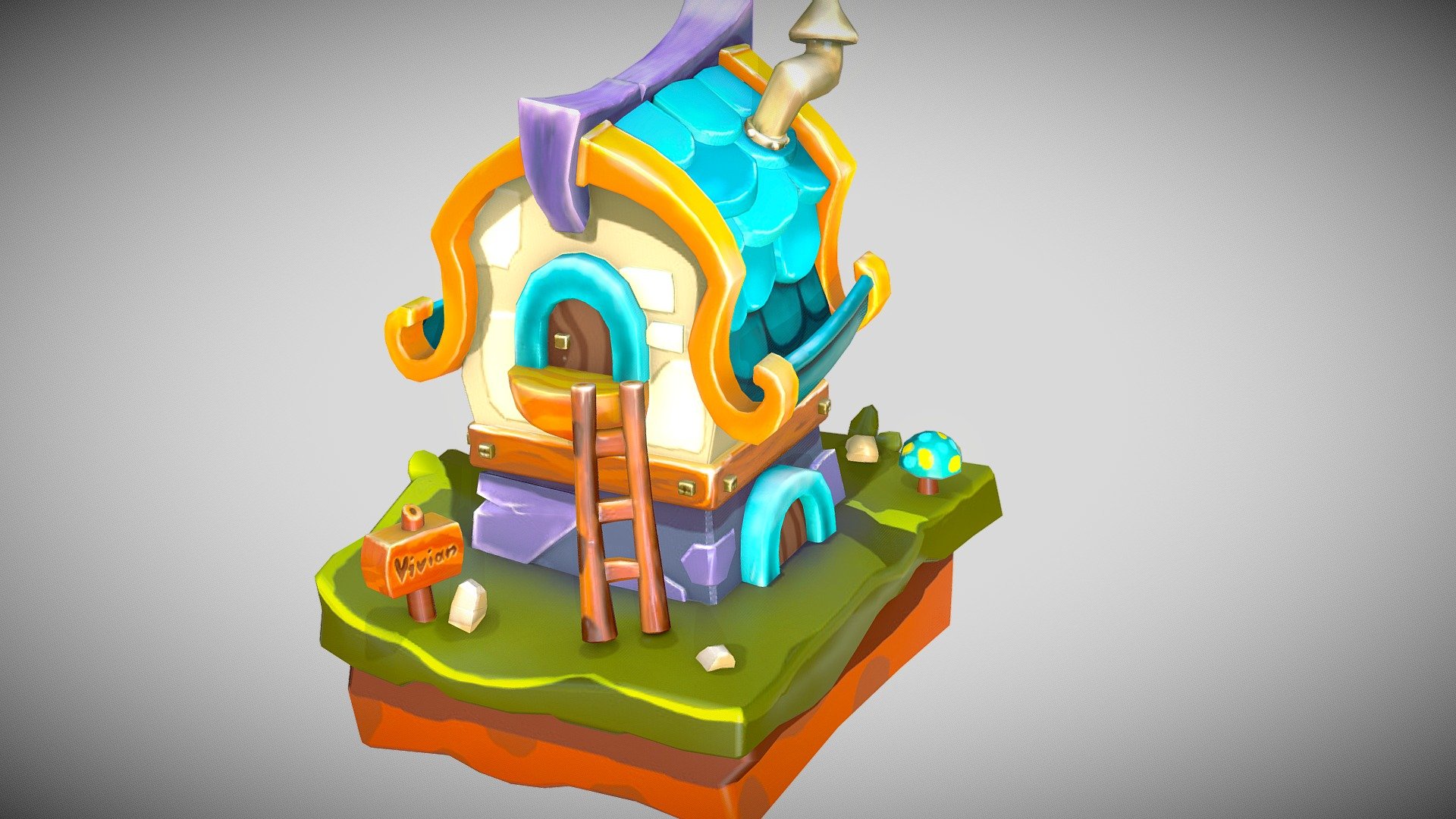 Stylized Game ready house - 3D model by Maya.Josef [1131665] - Sketchfab