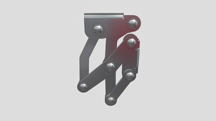 Multi-hinged hinge 3D Model
