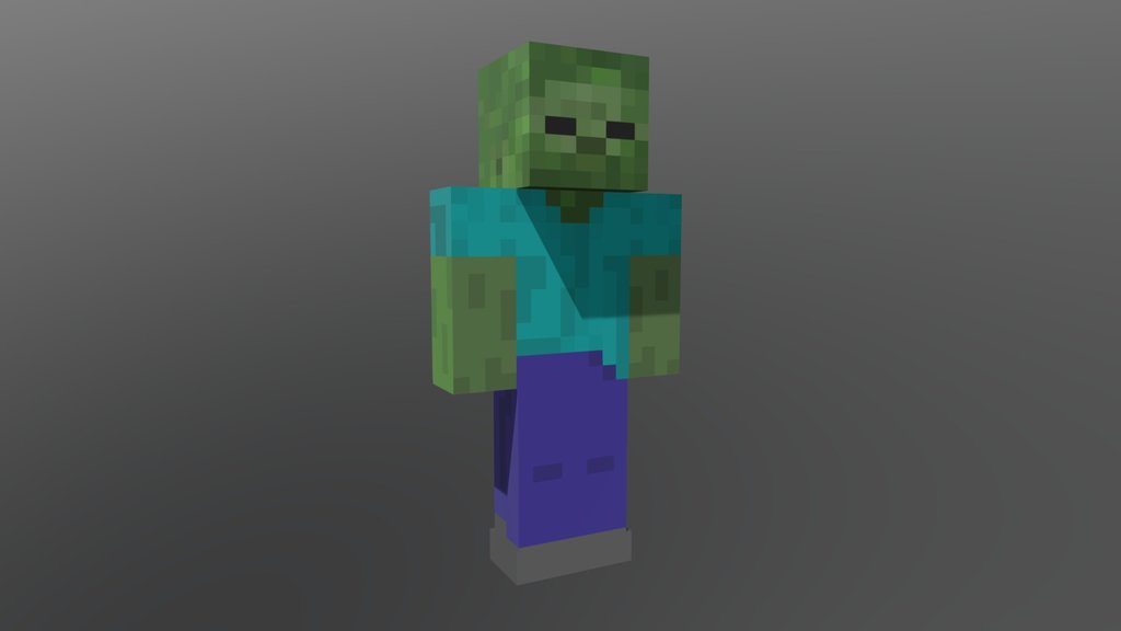 Custom 3D Zombie Model for Games