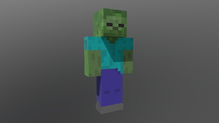 Custom 3D Zombie Model for Games