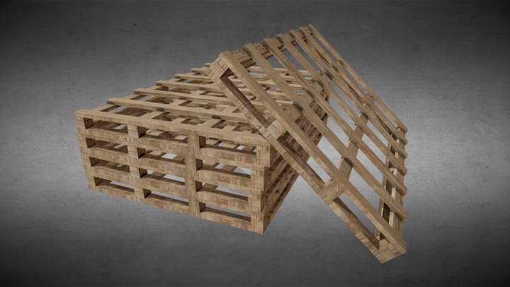 Wood Package Material 3D Model