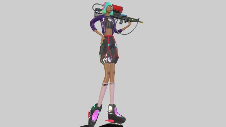 Marker, The Graffiti Tagger Pose 2 3D Model