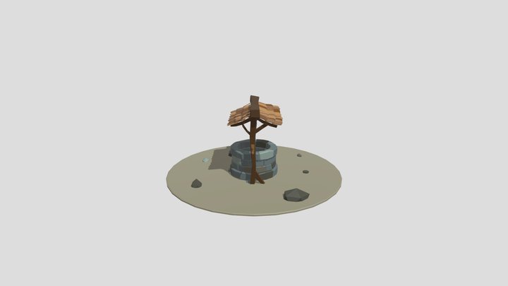 Low Poly well 3D Model