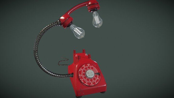 Vintage Phone Light 3D Model