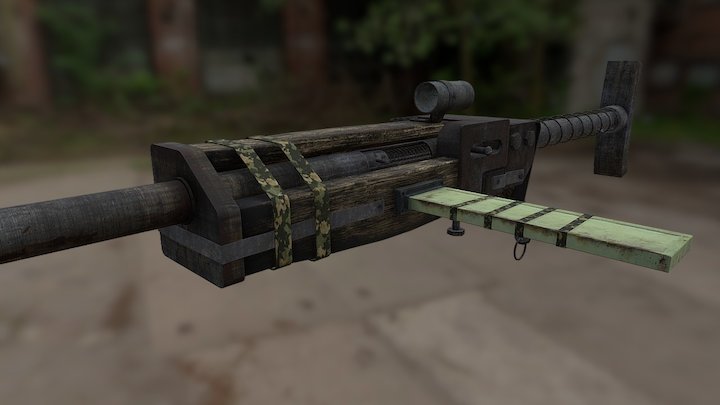 Pipe rifle Fallout 4 3D Model