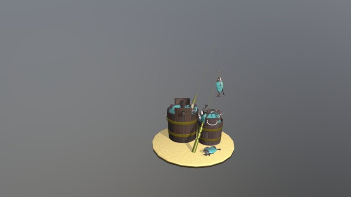 Fishing props 3D Model