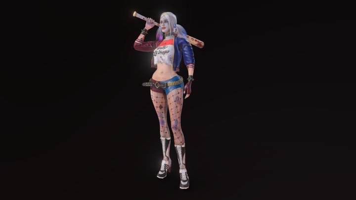 Harley Quinn my vision. Game character 3D Model