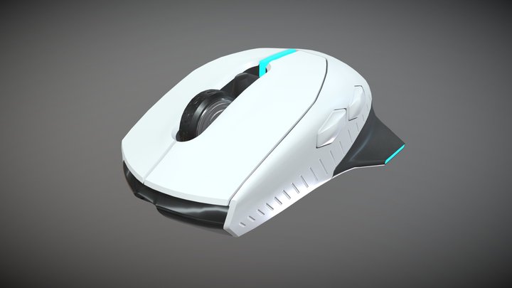 Mouse Alienware AW610M 3D Model