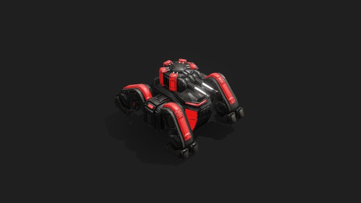 T2 Heavily Armored Assault Bot | Cortex Animated 3D Model