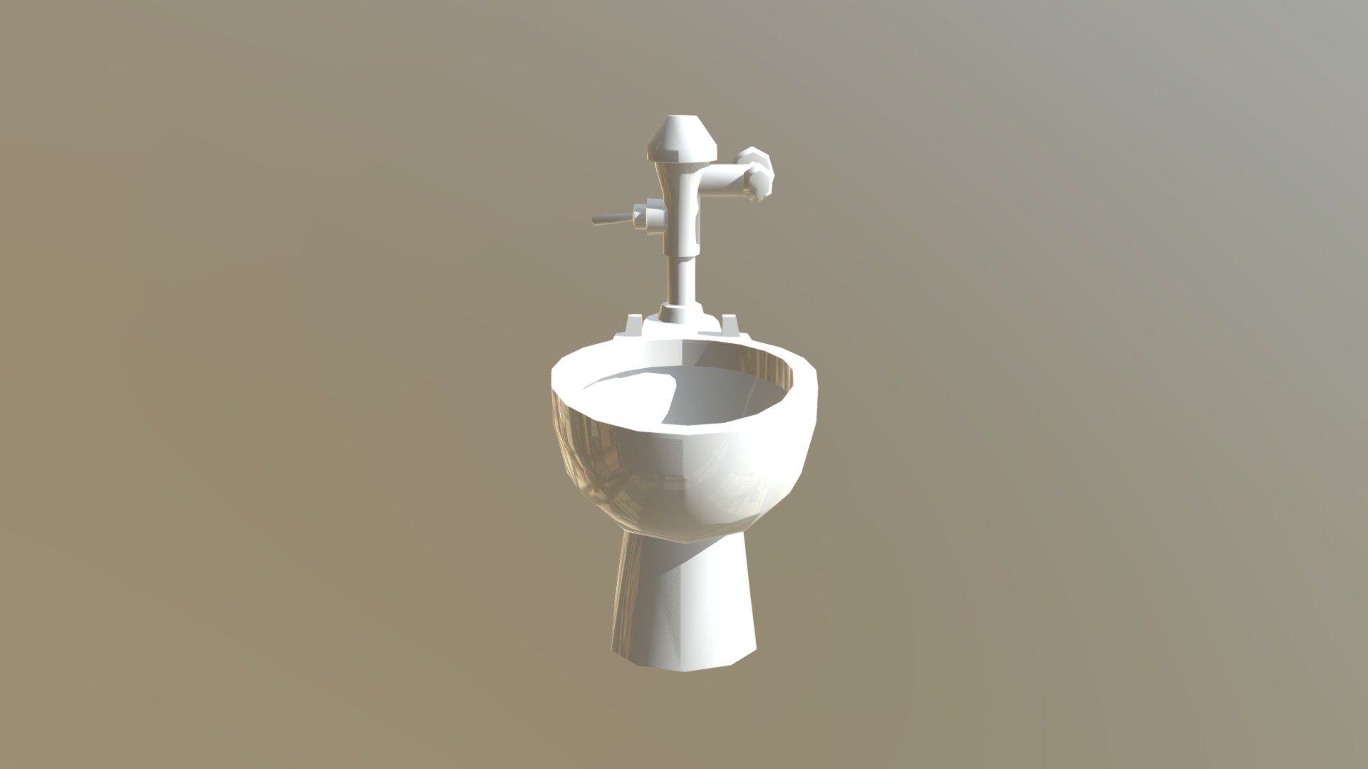Toilet with no toilet seat, no texture
