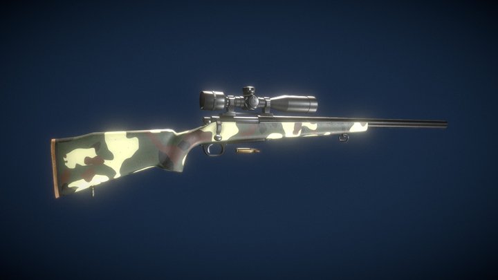 M40A1 Sniper Rifle 3D Model