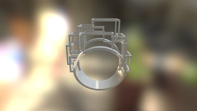 Cubelry orthogonal ring 3D Model