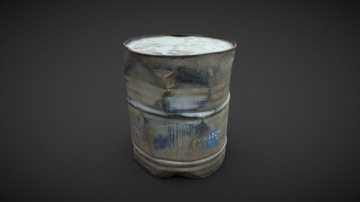 🛢️ Crumpled Rusty Metal Barrel [Photogrammetry] – Modello 3D gratuito STL