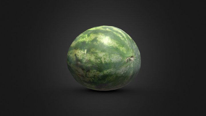 low poly watermelon 3D Model