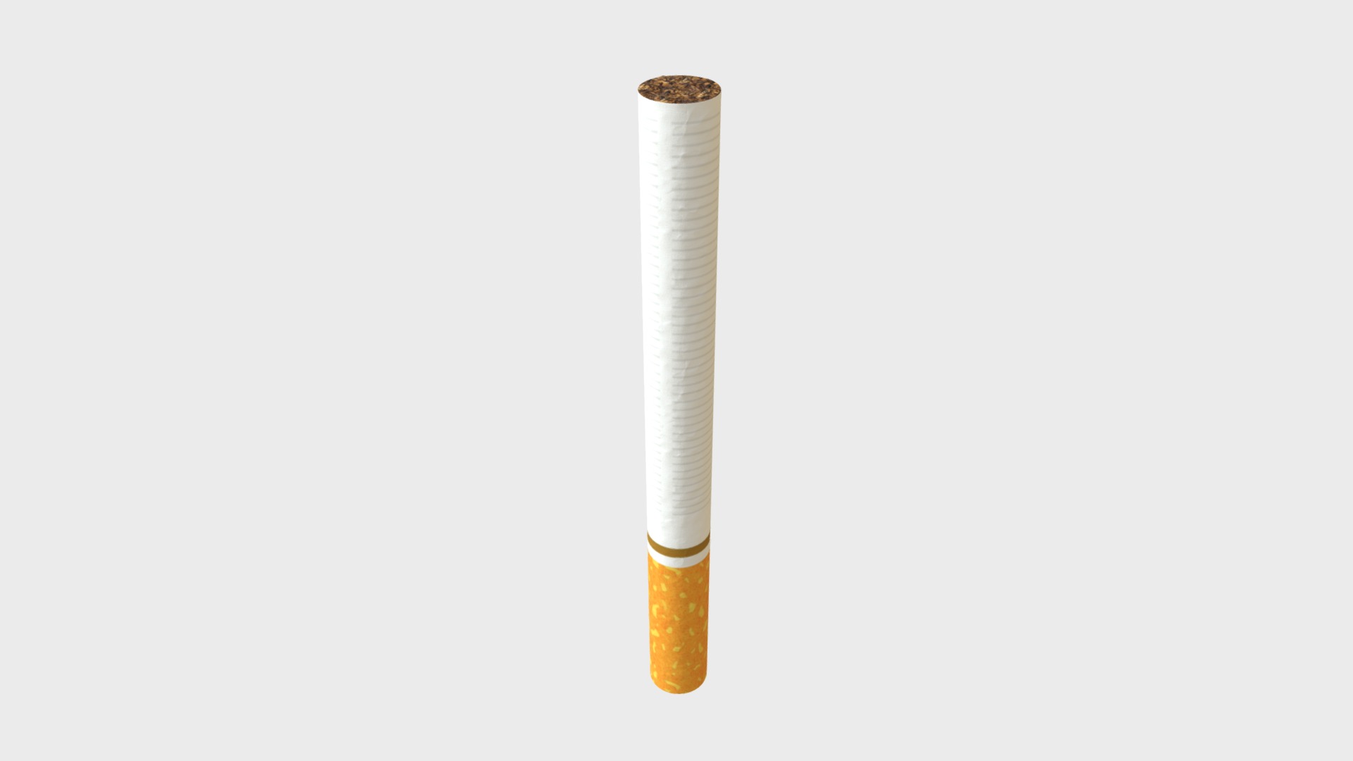 3D model Cigarette - This is a 3D model of the Cigarette. The 3D model is about a pencil with a brown tip.