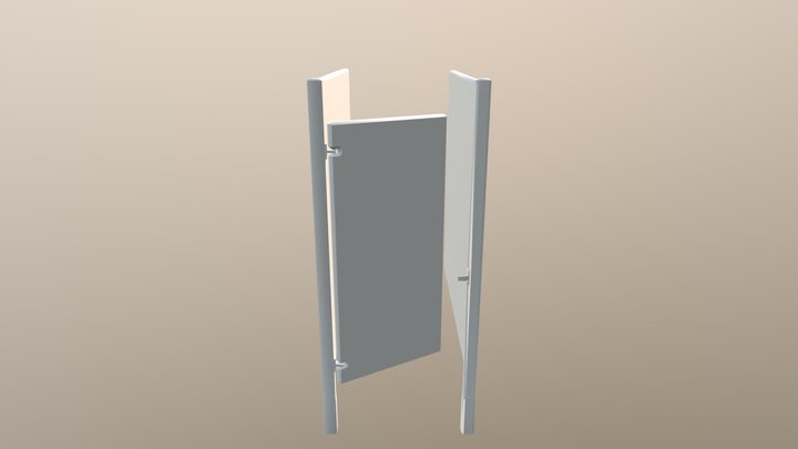 Cubicle Without Toilet 3D Model
