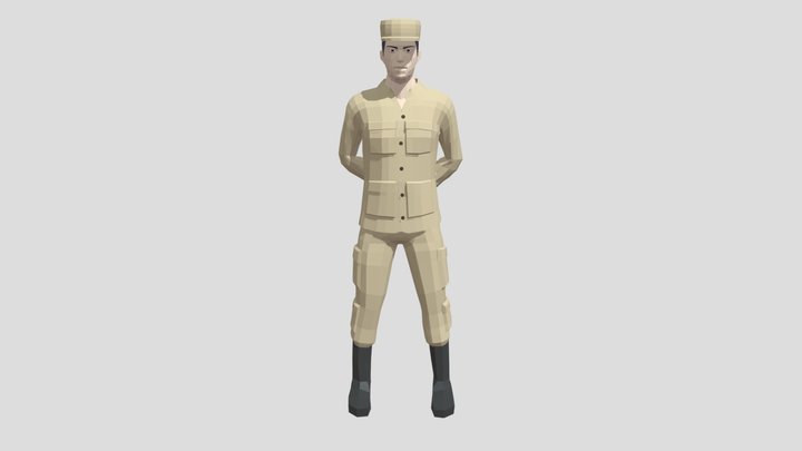 Low Poly Soldier – Modèle 3D gratuit STL