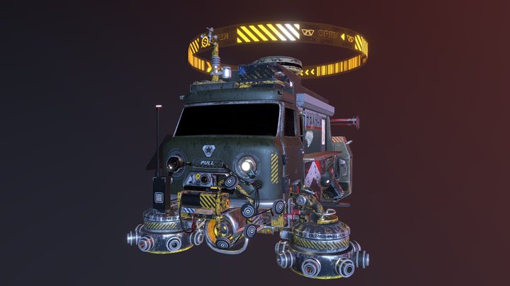 uaz 2206 2026 Buhanka foodtruck 3D Model