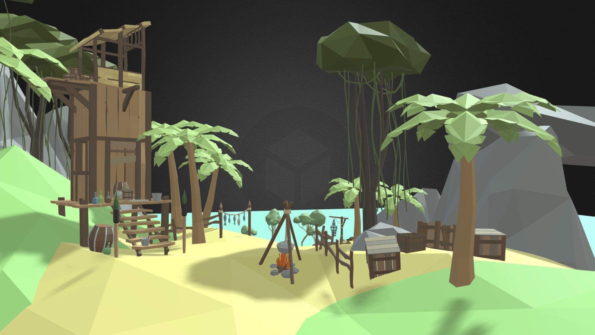 Free Demo of Low Poly Pirates Village Life Pack - Download Free 3D ...