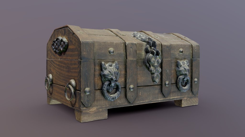 Wood Chest Photoscan PBR