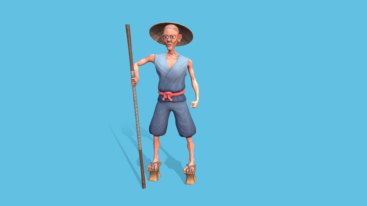 Kung-Fu Monk 3D Model