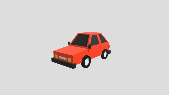 Car Orange 3D Model