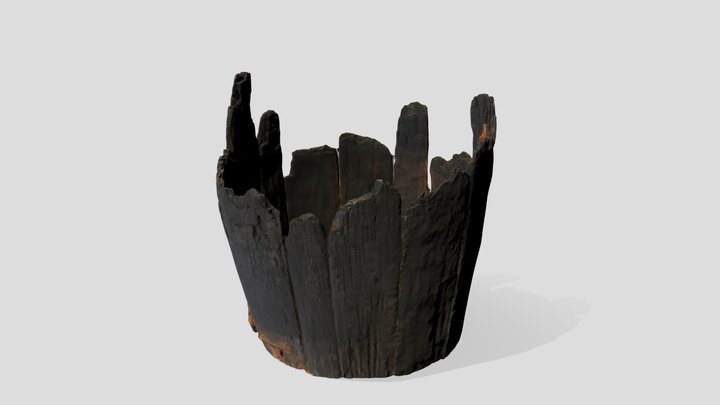 Burned barrel 1600s – Modelo 3D gratuito STL