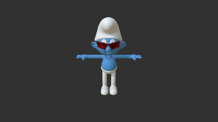Hip Hop Dancing Smurf 3D Model