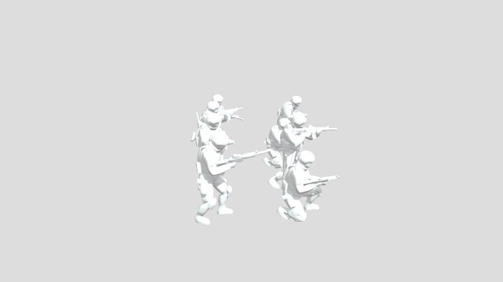 10mm scale - 3D Printable Swat Team 3D Model