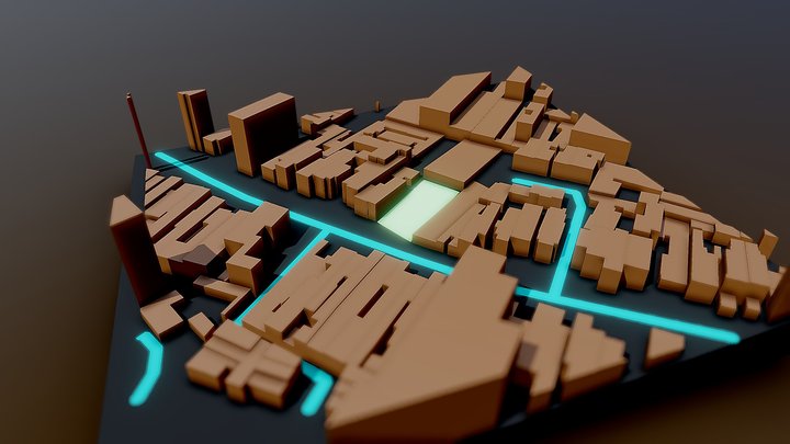 San Paolo Map area 3D Model