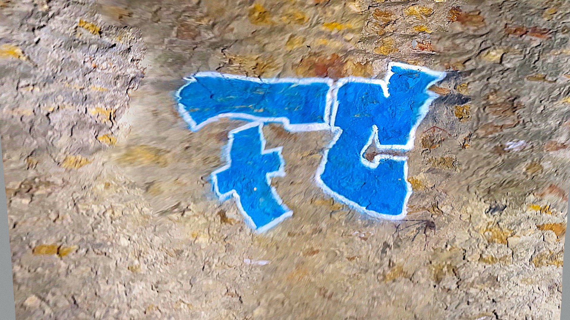 Paris catacombs - "Frotte Connard" graffiti